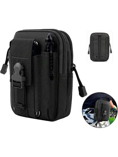 Mochila Tactica para Smartphone, Bolso de Cintura Cartera para Senderismo, Bolso Riñonera para Hombre para Celular, Llaves, Cartera