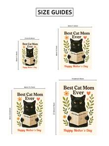 1pc Unframed Interesting Cat Mom Print Gift, Cat Mom Poster, Cat Lover Wall Art Decor, Suitable For Apartment, Living Room, Bedroom, Dorm, Back To School - Cat - View 8