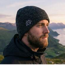 Gorro de punto reflectante de universal, adecuado para actividades nocturnas al aire libre en todas las estaciones - Negro - Ver 5