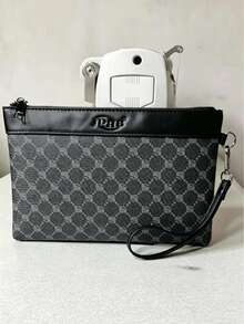 Men's Fashion Casual Handheld Bag, Phone & Document Commuter Pouch, Wallet Clutch - A - View 4