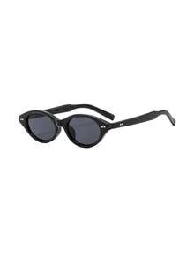 1 Stück Damen Modebrille mit neuem Retro-Ovalrahmen-Design, minimalistischen Bügeln, für Outdoor, süßes & cooles Mädchen-Accessoire für den täglichen Arbeitsweg - Verschiedenfarbig - Übersicht 13