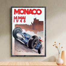 Monaco Grand Prix Vintage Retro 1967 Poster Canvas Printing Vintage Motor Car Racing Wall Decor Retro Home Room Wall Decoration - Multicolor - View 8