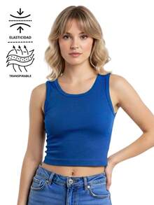 Blusa elástica y transpirable de punto acanalado SOGJ - Gris - Ver 11