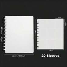 1 cuốn album ảnh rời khổ A4 180 trang, gáy lò xo hình nấm 11 lỗ, bộ sưu tập thẻ Lomo, các trang bên trong bằng nhựa PP 9 khe, đồ dùng văn phòng phẩm - Nhiều màu - Xem 9