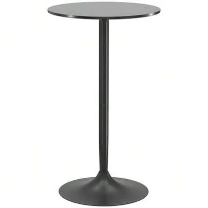 Bartisch Stehtisch Runder Küchentisch Für Wohnzimmer Esszimmer Stahl Schwarz Ø60 X 102 Cm, Modern & Platzsparend