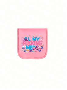 Bolsa de medicina portátil, bolsa de almacenamiento con patrón de dibujos animados de pastillas y jeringas, organizador de pastillas compacto y kit de primeros auxilios, kit médico portátil, adecuado para uso diario/al aire libre/viajes/dormitorio, esencial para la salud - Multicolor - Ver 17