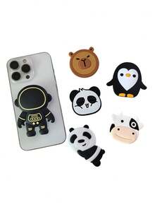 Giá đỡ điện thoại silicon từ tính gập gọn hình gấu trúc INS Panda, thiết kế hoạt hình chim cánh cụt. - Nhiều màu - Xem 4