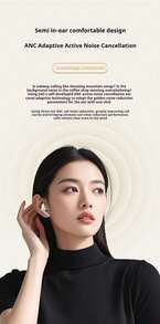 Lenovo AI Smart Earphones X600 Semi-In-Ear Simultaneous Interpretation Active Noise Cancelling Bluetooth Conference Translation Wireless Earphones - 查看 4
