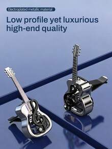 Creative Guitar-Shaped Car Air Freshener Set, Air Vent Fragrance Ornament, Car Air Vent Aromatherapy Set With Vent Clip And Dashboard Bracket, Long-Lasting Mild Scent Deodorizer With Musical Note Design, 360° Rotating Plant Essential Oil Diffuser, 4 Colors 4 Fragrances, Mini Long-Lasting Aroma Diffuser, Car Accessory, Suitable For Music And Car Enthusiasts - A - View 11