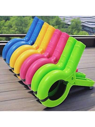 8 chiếc kẹp khăn tắm cỡ lớn, thích hợp cho ghế bãi biển, tàu du lịch, kẹp bền chắc nhiều màu sắc để giữ khăn tắm, quần áo, hồ bơi, thuyền, v.v.