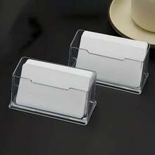1 chiếc hộp đựng danh thiếp bằng acrylic trong suốt, hộp đựng danh thiếp, hộp sắp xếp danh thiếp để bàn, giá đỡ danh thiếp bằng acrylic, hộp đựng danh thiếp quầy lễ tân và hộp sắp xếp danh thiếp triển lãm thương mại. - trong suốt - Xem 3