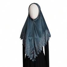 Elegant, Convenient, Breathable Modest Hijab Women's Rhinestone Knit Jersey Instant Hijabs For Abaya - Multicolor - View 15
