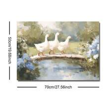 Pôster vintage em tela com moldura/sem moldura, estampa floral botânica de ganso em estilo rústico, arte de parede com animais de fazenda, estilo cottagecore, pintura retrô para sala de estar, quarto, decoração moderna. - A - Ver 12