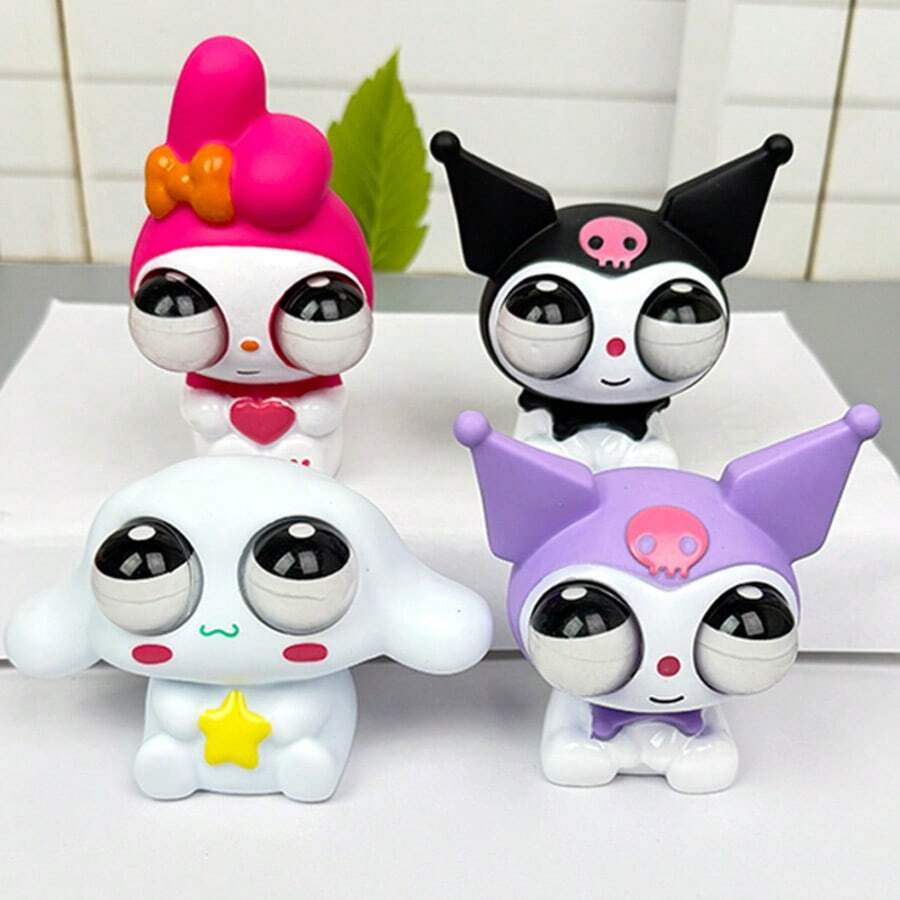 SANRIO （正版授权）卡通吹眼三合一减压摆件，凝视、捏捏、音乐娃娃，海鸥造型，学生礼物，桌面摆件 - 卡通 - 查看 1