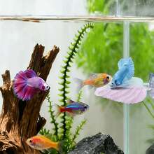 5件装吸盘式水族箱装饰品,逼真仿真植物,适用于斗鱼休息、产卵、喂食训练,色彩缤纷,美化鱼缸。 - 5pcs炫彩組合 - 查看 7