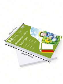 100 Sheets A4 8.3"X11.6" 120gsm High Gloss Waterproof, Oil-Proof, Scratch-Resistant Single-Sided Photo White Cardstock For Inkjet Printing - A4 - View 9
