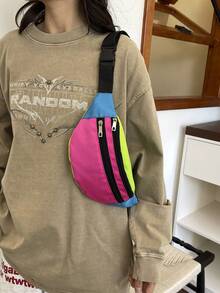 New Patchwork Women Waist Bag, Shoulder Crossbody Bag, Fashion Chest Bag - Multicolor - View 10