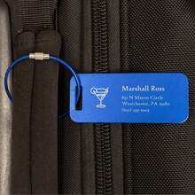 Customizable Aluminum Alloy Luggage Tag - Lightweight And Durable Metal, Unique Pattern - For Recording Life, Home Decor, Anniversary Decor - Multicolor - View 7