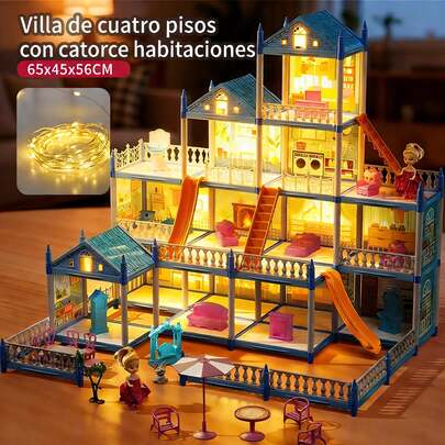 Juguetes para casas de muñecas Juguetes para la casa de las niñas Contiene e iluminación