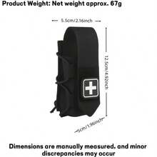1PC Quick-Release Pouch For Windlass Pressure Bands, MOLLE-Compatible First-Aid Organizer With Pull-Tab & Elastic Top, Fits Utility Vests, Belts, Backpacks For Outdoor & Emergency Preparedness - Multicolor - View 3