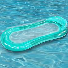 1pc Adult Inflatable Floating Lounge Chair, Large Thick Inflatable Floating Bed With Soft Mesh Center, Durable PVC Quick Fold Design, Suitable For Swimming Pool, Outdoor Beach, Pool Party, Summer Sunbathing, Inflatable Pool Float, Pool Inflatable, Holiday Essential - Inflatable Flotation Device - View 4