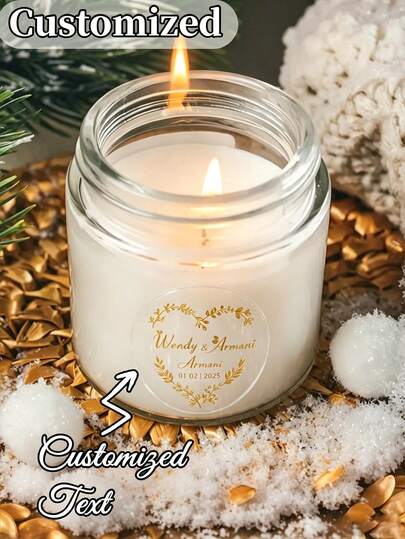 Customized White Floral Round Stickers - Personalized Stickers, Wedding Labels, Custom Name Tags, Bridal Shower Stickers, Label Stickers, Custom Stickers, Stickers And Customizable Name Tags