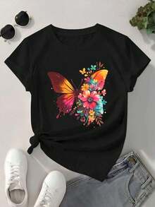 Women T-Shirts - Black - View 2