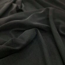 Mock Collar Tulle Blouse With Long Sleeves, Transparent Knit Fabric, No Bra. - KI2 PRETA+BRANCA - 查看 4