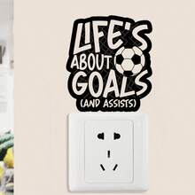 1pc KEEP MOVING Text Light Switch Stickers Black Soccer Game Light Sticker Self Adhesive Suitable For Decorating Living Rooms, Bedrooms, Studies, Bathrooms, And Kitchens. Perfect For Creating A Atmosphere And Ideal For Holiday Decorations - A - View 10
