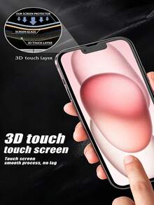 3pcs Privacy Tempered Glass Screen Protector, Compatible With IPhone X To 17 Pro Max, 9H Hardness Tempered Glass Material, Black Silk-Printed Border, Full Coverage, Anti-Fingerprint, Anti-Drop, Anti-Scratch, Smooth Touch, Bubble-Free Installation, Provides Reliable Privacy Protection And Daily Screen Protection - Black - View 5