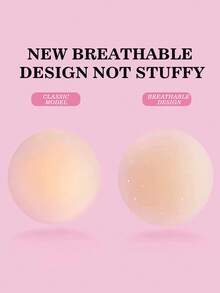 4件套女士夏季透气乳贴，隐形胸贴，粘性文胸，无肩带文胸，女士内衣，适合搭配婚纱、礼服、泳装、比基尼 - 彩色 - 查看 9