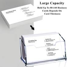 1 chiếc hộp đựng danh thiếp bằng acrylic trong suốt, hộp đựng danh thiếp, hộp sắp xếp danh thiếp để bàn, giá đỡ danh thiếp bằng acrylic, hộp đựng danh thiếp quầy lễ tân và hộp sắp xếp danh thiếp triển lãm thương mại. - trong suốt - Xem 5