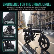 Dult Electric Bicycle, 500W Motor, 36V 15Ah Battery, 14-Inch Thick Tires, Top Speed Of 28 Miles Per Hour, Range Of 28 Miles, All-Terrain Electric Bicycle. - 加 - 查看 3