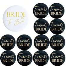 9/13pcs Wedding Badge Set, Including Badges And Bridesmaid Accessories, Great Gift For Bridal Shower And Bachelorette Party, Perfect For Decorating Wedding, Engagement - Multicolor - View 1