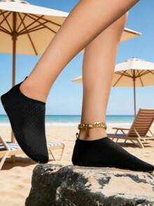 Women's Quick Dry Water Shoes, Non-Slip Breathable Mesh Barefoot Aqua Socks For Beach Swim Surf. Water Shoes Swim Shoes - Black - View 4