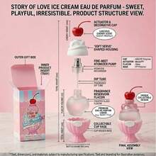 Story Of LovePink Ice Cream Perfume, A Gourmand Floral Scent With A Sweet Princess Vibe, Perfect For Daily Commutes, Dates, And Parties, Perfume Mujer,2.0Fl. Oz. - 甜美風 - 查看 7