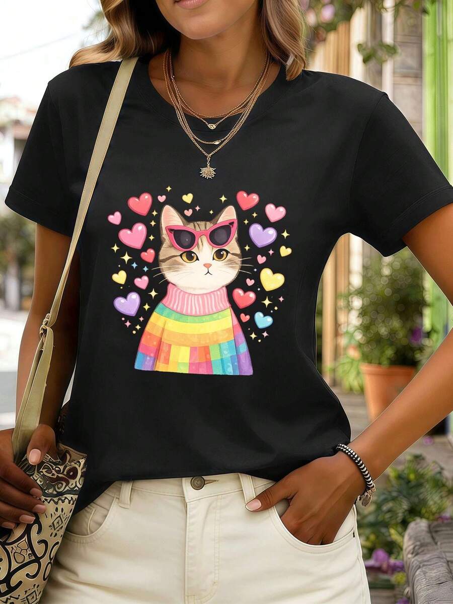 Women T-Shirts - Black - View 1