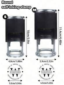 客製化地址印章 個性化姓名印章 現代極簡圖標風 適用婚禮邀請函、信封、感謝卡、品牌商標，自黏墨印章 節日禮物 送給情侶與小企業主 - 風格C - 查看 4