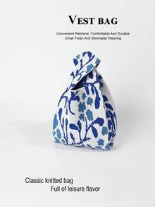 1 pieza Bolso de mano casual de moda, adecuado para llevar teléfono, paraguas, cosméticos, libros, uso diario, vacaciones, viajes, compras, fotografía, actividades al aire libre, campamento, regreso a la escuela, viajes, días festivos, estudiantes, regalo para la madre, para todas las estaciones - Celeste - Ver 1