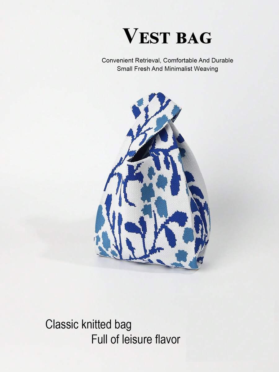 1 pieza Bolso de mano casual de moda, adecuado para llevar teléfono, paraguas, cosméticos, libros, uso diario, vacaciones, viajes, compras, fotografía, actividades al aire libre, campamento, regreso a la escuela, viajes, días festivos, estudiantes, regalo para la madre, para todas las estaciones - Celeste - Ver 1