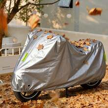 Motorcycle Cover, UV-Resistant And Dust-Proof Heavy-Duty Motorcycle Cover With A Lock Hole-The Ideal Choice For Outdoor Motorcycle/Bicycle Storage. 190T Universal - A - View 2