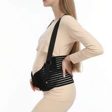 1 Piece Breathable Elastic Maternity Support Belt – Prenatal Belly Band For Pelvic And Waist Support, Lightweight And Adjustable. - 黑色S碼 - 查看 4