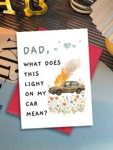 1 pieza Tarjeta de Día del Padre/Cumpleaños del Padre divertida con sobre - Regalo humorístico para el Padre, tarjeta perfecta para que la hija le dé a su padre, en blanco por dentro, regalo del Día del Padre - Ver 2
