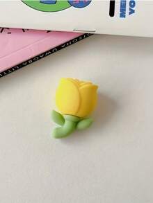 1/4 Cute Hyacinth Flower Cable Protector - PVC Material, Decorative And Protective Charger Cable Sleeve, Suitable For Phones, Computers, Etc. - Pink, Yellow, Red, Purple Design, Cable Saver - Set - View 3