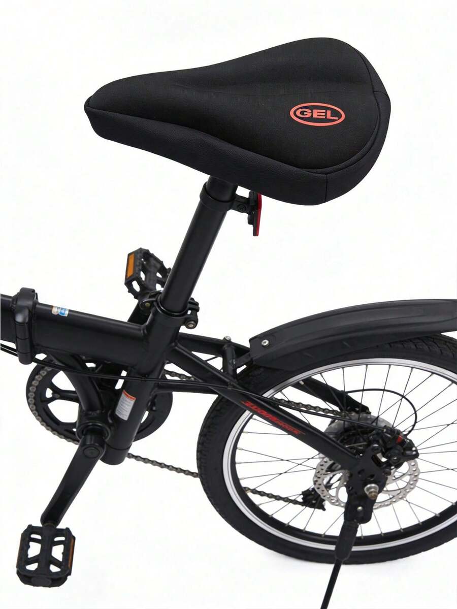 1pc Extra Large & Wide Bicycle Silicone Seat Cover, Thickened Mountain/Electric Bike Saddle Cushion - Multicolor - View 1