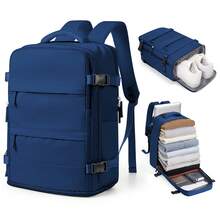 Floless Mochila de viaje unisex, cumple con el límite de tamaño de artículo personal de la aerolínea, cabe portátiles de 14/15.6 pulgadas, diseño antirrobo, resistente al agua, adecuada para dormitorios universitarios, mochila pequeña para portátil para ir al trabajo y deportes al aire libre - Multicolor - Ver 14