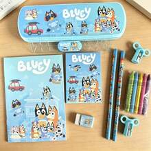 Bluey Bộ văn phòng phẩm Bruy siêu nổi tiếng năm 2026, phiên bản mới! Toàn bộ bộ sản phẩm được trang bị đầy đủ tài liệu học tập xuất sắc, với những hình ảnh dễ thương và thú vị về gia đình Bruy & Bingo, và vẻ ngoài được nâng tầm trực tiếp! - Nhiều màu - Xem 3