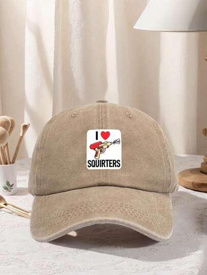 1 Pc Men's And Women's Vintage Washed Baseball Cap, Cartoon Print, Adjustable Design, Lightweight And Comfortable To Wear, Ideal For Hiking, Mountaineering, Travel, And Sun Protection. Unisex Casual Streetwear Baseball Cap Suitable For All Seasons: Spring, Summer, Fall, And Winter.