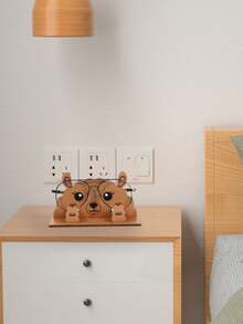 1pc Cute Wooden Cartoon Alpaca Shaped Eyeglasses Holder Stand, Creative Desktop Fashion Glasses Display & Storage Rack, Novelty Eyewear Organizer For Home Office Desk Decor - Eyeglasses Frames - View 9