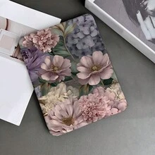 1pc Purple & Pink Floral 360° Rotating Flat Tablet Protective Case With Auto Wake/Sleep, 3-Fold Stand, Pen Slot, Compatible With IPad, Galaxy Tab & Pad, Tablet, Pad - Multicolor - View 4